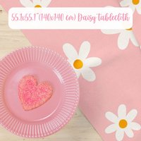 Rosa Tischdecke Für Geburtstag Party Daisy Boho 1. Dekor Baby Shower Dekoration von FabuFoliaCrafts