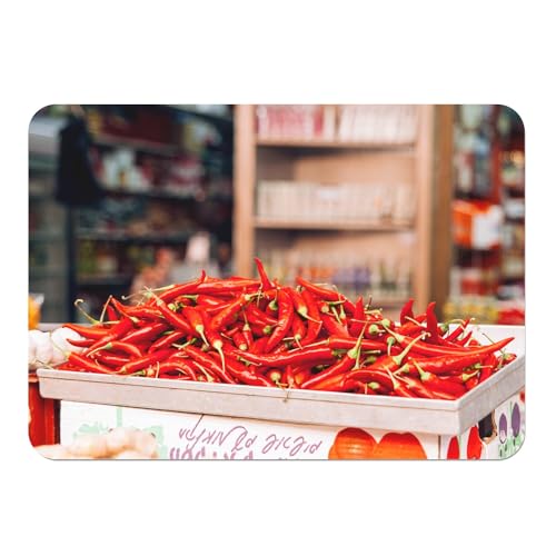 4 Platzsets mit Unterseite aus Kork, Chilischoten, scharfe Gewürze, groß, 39,5 x 28,5 cm 4 Platzsets mit Unterseite aus Kork, Chilischoten, scharfe Gewürze, groß, 39,5 x 28,5 cm von Fabulous