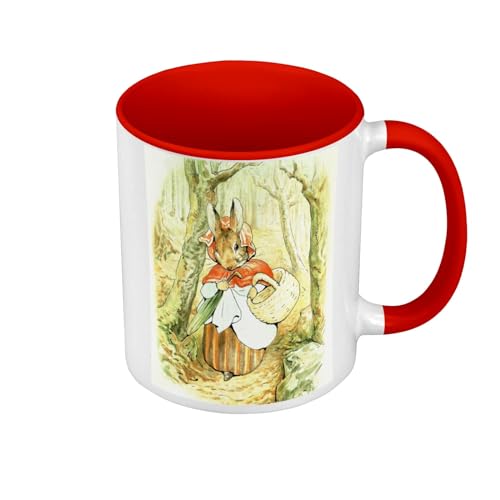 Beatrice Potter Beatrice Potter-Becher mit Henkel und farbigem Innenfutter, Rot von Fabulous