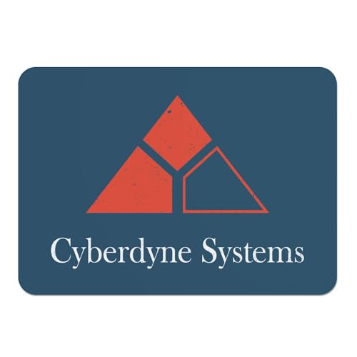 Cyberdyne Systems Geek Science Fiction Film Platzdeckchen aus Kork, groß, 39,5 x 28,5 cm, Blau von Fabulous