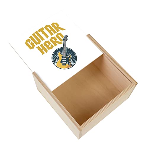 Fabulous Box aus Holz – Guitar Hero Gitarre Musik Rock (11 x 11 x 3,5 cm) von Fabulous