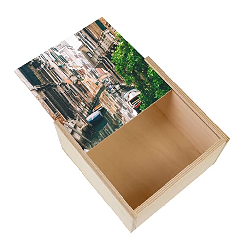 Fabulous Box aus Holz – Kanal von Venedig Italien Welterbe (11 x 11 x 3,5 cm) von Fabulous