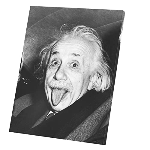 Fabulous Druck auf Leinwand Albert Einstein Seine Zunge (60 cm x 76 cm) von Fabulous