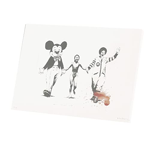 Fabulous Druck auf Leinwand Banksy Napalm Mickey Ronald Vietnam (85 cm x 60 cm) von Fabulous