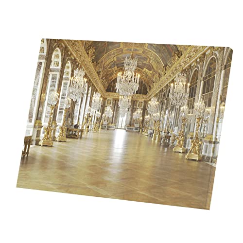 Fabulous Druck auf Leinwand Chateau de Versaille Spiegelsaal Renaissance Frankreich (80 cm x 60 cm) von Fabulous