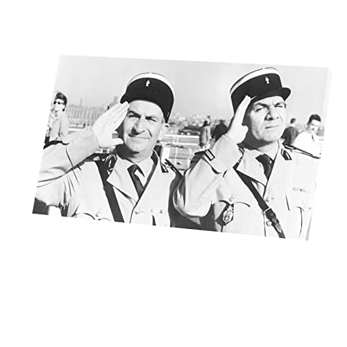 Fabulous Druck auf Leinwand Foto von Star Berühmte Louis De Funès Schauspieler Alt Französisch Kino Original 3 Cops (107 cm x 60 cm) von Fabulous