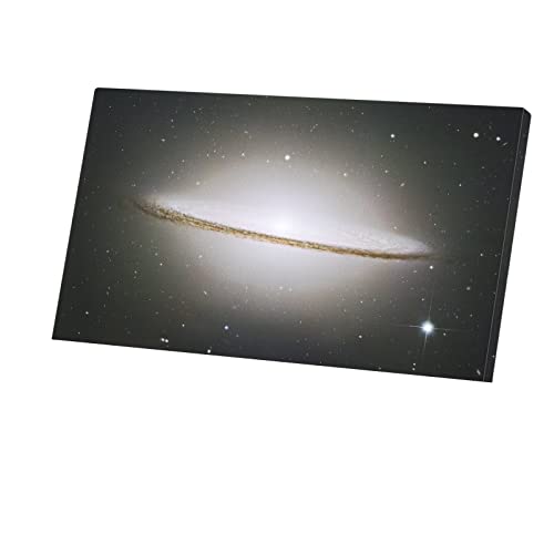 Fabulous Druck auf Leinwand M104 Sombrero Galaxie Astronomie Weltraum Stern (71 cm x 40 cm) von Fabulous