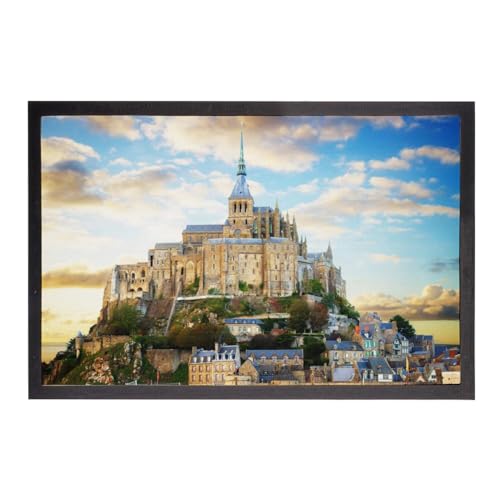 Fabulous Fußmatte Mont Saint Michel Frankreich, Kathedral, Dekoration Insel, Maße: 60 x 40 cm Fabulous Fußmatte Mont Saint Michel Frankreich, Kathedral, Dekoration Insel, Maße: 60 x 40 cm von Fabulous