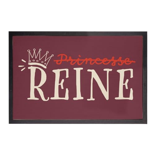 Fabulous Fußmatte Rot – Königin und Nein Prinzessin Humor – Maße: 60 x 40 cm von Fabulous