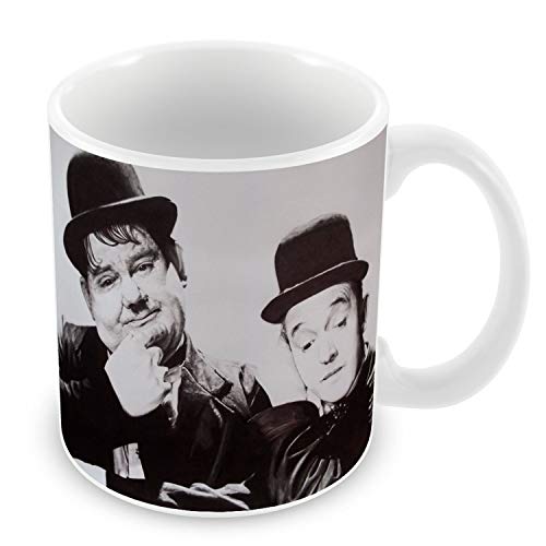 Fabulous Keramische Becher 325ml Foto von Star Berühmte Laurel und Hardy Altes Kino Original 1 von Fabulous