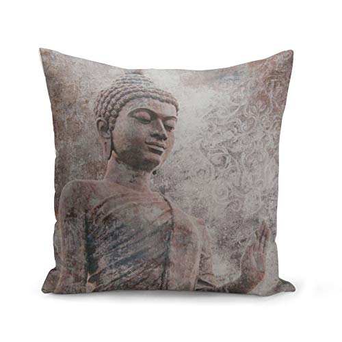 Fabulous Kissen Kissenbezug 40x40 cm Buddha im Thai-Stil stehend Stein von Fabulous