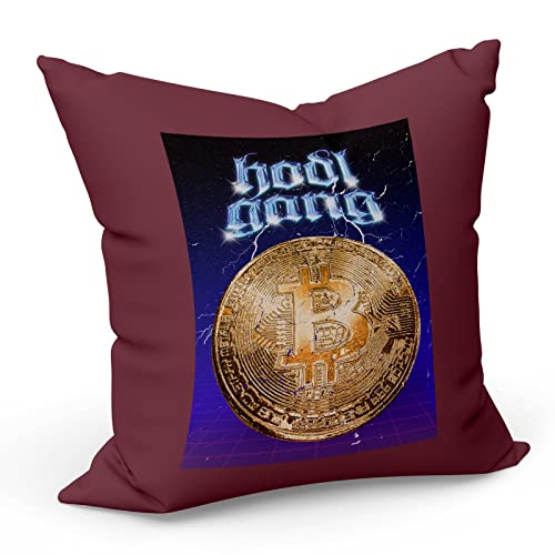 Fabulous Kissen Kissenbezug 40x40 cm HODL Gang Crypto Currency Trading Blockchain Finanzen Bitcoin Humor Meme von Fabulous