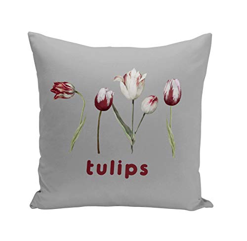 Fabulous Kissen Kissenbezug 40x40 cm Tulpen Blumen Minimalistisch Schick Garten Liebe von Fabulous