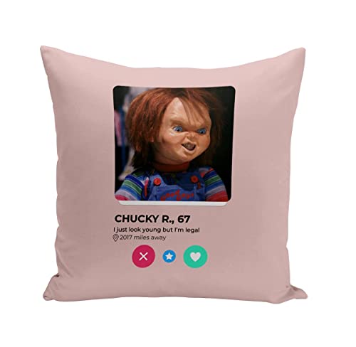 Fabulous Kissen mit Kissenbezug 40x40 cm Chucky Soziales Netzwerk Dating Liebe Horror Film von Fabulous