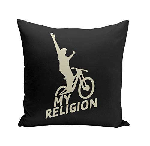 Fabulous Kissen mit Kissenbezug 40x40 cm My Religion Mountainbiking Radfahren Bergsteigen Downhill von Fabulous