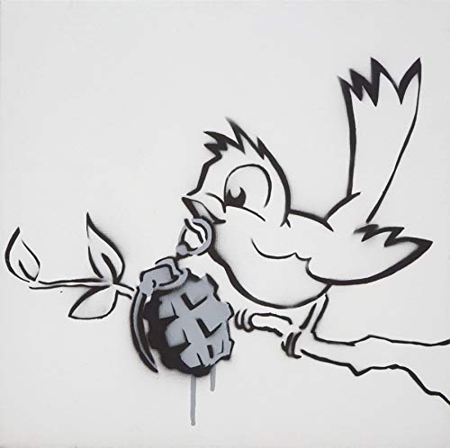 Fabulous Poster Plakat Banksy Bird Grenade Street Art Graffiti von Fabulous