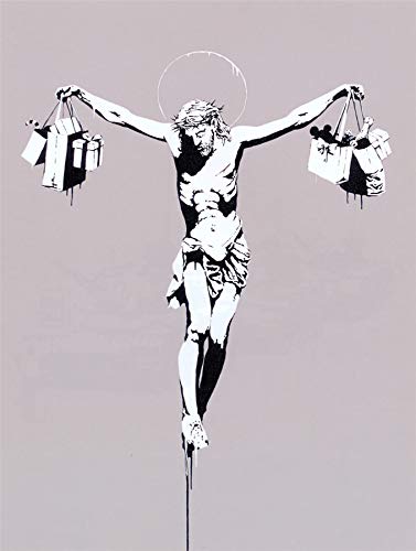 Fabulous Poster Plakat Banksy Jesus Christ Kreuze Einkaufstaschen Street Art von Fabulous