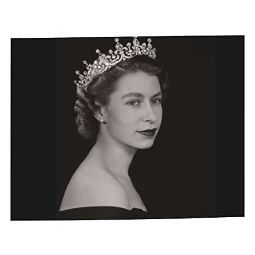 Fabulous Poster Plakat Queen Elizabeth II Königin von England Schwarz-Weiß Vintage von Fabulous