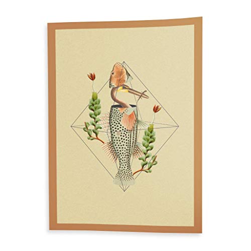 Fabulous Poster Plakat Reiher versteckt in einem Fisch Collage Kunstsurrealismus Vintage Fabulous Poster Plakat Reiher versteckt in einem Fisch Collage Kunstsurrealismus Vintage von Fabulous
