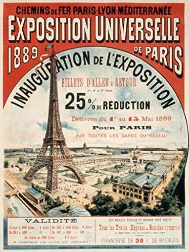 Fabulous Poster Plakat Weltausstellung 1889 Paris Poster Eiffelturm Vintage Fabulous Poster Plakat Weltausstellung 1889 Paris Poster Eiffelturm Vintage von Fabulous