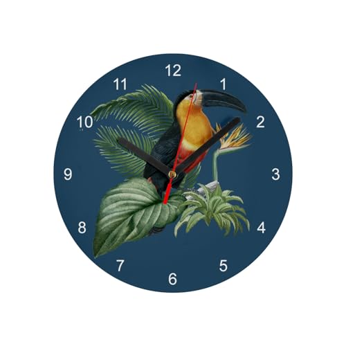 Fabulous Wanduhr aus Glas – Ara Tropischer Vogel Exotisch Dschungel Tukan Papagei – Durchmesser 20 cm – Blau Fabulous Wanduhr aus Glas – Ara Tropischer Vogel Exotisch Dschungel Tukan Papagei – Durchmesser 20 cm – Blau von Fabulous