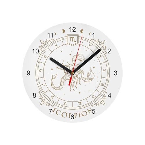 Fabulous Wanduhr aus Glas – Skorpion Cartomancie Sternzeichen Sternzeichen Sternbild Tarot – Durchmesser 20 cm – Weiß Fabulous Wanduhr aus Glas – Skorpion Cartomancie Sternzeichen Sternzeichen Sternbild Tarot – Durchmesser 20 cm – Weiß von Fabulous
