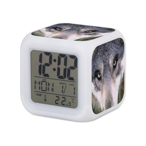 Fabulous Wecker, Würfel, beleuchtet, Weiß – Nahaufnahme Augen Wolf Foto Natur Wildtier – 7,8 x 7,8 x 7,8 cm – Retro Beleuchtung Mehrfarbig LED Fabulous Wecker, Würfel, beleuchtet, Weiß – Nahaufnahme Augen Wolf Foto Natur Wildtier – 7,8 x 7,8 x 7,8 cm – Retro Beleuchtung Mehrfarbig LED von Fabulous