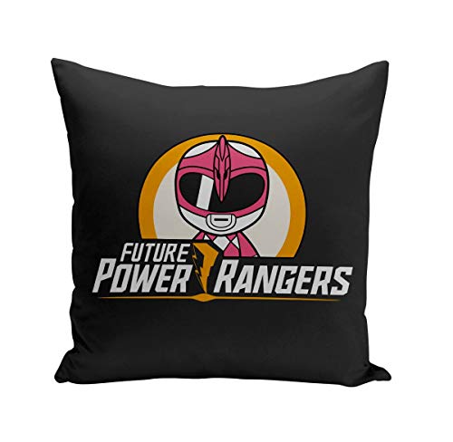 Kissen mit Kissenbezug 40x40 cm Future Power Rangers Rosa Helden Film von Fabulous