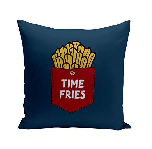 Kissen mit Kissenbezug 40x40 cm Taschen Time Fries Pommes Frites Fast Food Illustration Zeichnung von Fabulous