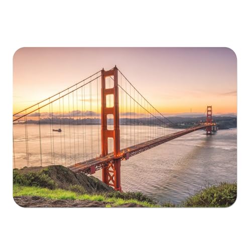 Fabulous Platzdeckchen aus Kork San Francisco Golden Gate California Brücke Landschaft Dekoration – Großes Format 39,5 x 28,5 cm von Fabulous