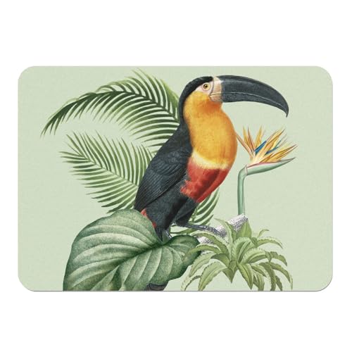Platzsets, weich, Unterseite aus Kork, Deckchen, Ara, tropischer Vogel, exotisch, Dschungel, Tukan, Papagei, groß, 39,5 x 28,5 cm, 4 Stück Platzsets, weich, Unterseite aus Kork, Deckchen, Ara, tropischer Vogel, exotisch, Dschungel, Tukan, Papagei, groß, 39,5 x 28,5 cm, 4 Stück von Fabulous