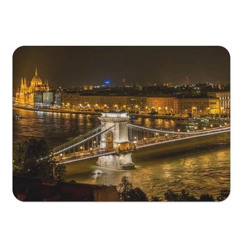 Platzsets mit Kork-Unterseite Donau, Budapestbrücke, Ungarn, bei Nacht, Stadtlandschaft, groß, 39,5 x 28,5 cm, 4 Stück Platzsets mit Kork-Unterseite Donau, Budapestbrücke, Ungarn, bei Nacht, Stadtlandschaft, groß, 39,5 x 28,5 cm, 4 Stück von Fabulous