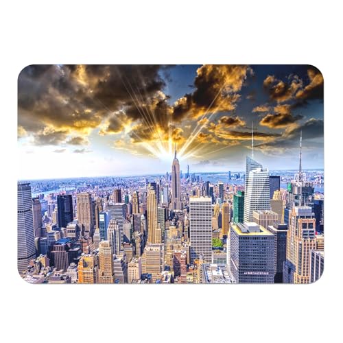 Platzsets mit Unterseite aus Kork auf den Dächern von New York, Wolkenkratzer, USA, groß, 39,5 x 28,5 cm, 4 Stück von Fabulous