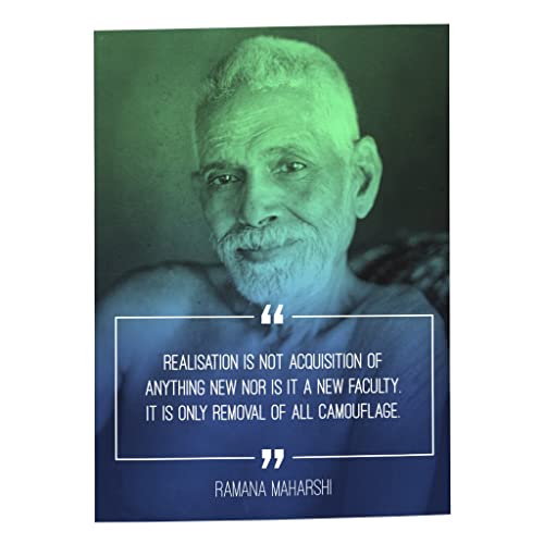 Fabulous Poster Plakat Realisation is Not Acquisition Quote Ramana Maharshi Inspire Motivate Spiritual Meditation von Fabulous