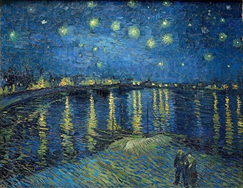 Poster Plakat Vincent van Gogh Sternennacht über der Rhone Malerei Kunst Poster Plakat Vincent van Gogh Sternennacht über der Rhone Malerei Kunst von Fabulous