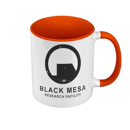 Fabulous Tasse in Premium-Qualität, Orange – Black Mesa Research Facility Geek Videoserie – Tasse mit Henkel und farbigem Innenfutter von Fabulous