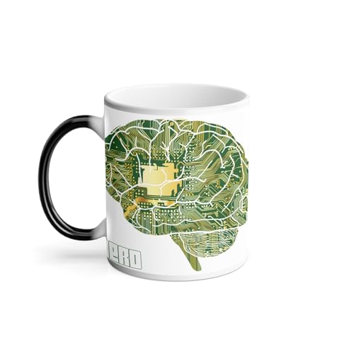 Thermoreagierende Tasse Magische Tasse – Gehirn in Leiterplatte Nerd – 325 ml Thermoreagierende Tasse Magische Tasse – Gehirn in Leiterplatte Nerd – 325 ml von Fabulous
