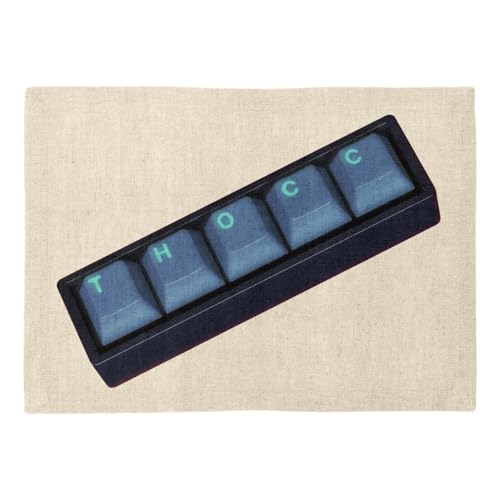 Tischset aus Leinen – Thocc Keys Blue Mechanical Keyboard Keycaps Geek Techy Mech Computer – Großes Format 40 x 28,5 cm Tischset aus Leinen – Thocc Keys Blue Mechanical Keyboard Keycaps Geek Techy Mech Computer – Großes Format 40 x 28,5 cm von Fabulous