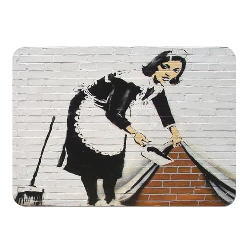 Tischset mit Unterseite aus Kork, Banksy, Damen, Menage, Street Art, Graffiti, groß, 39,5 x 28,5 cm von Fabulous