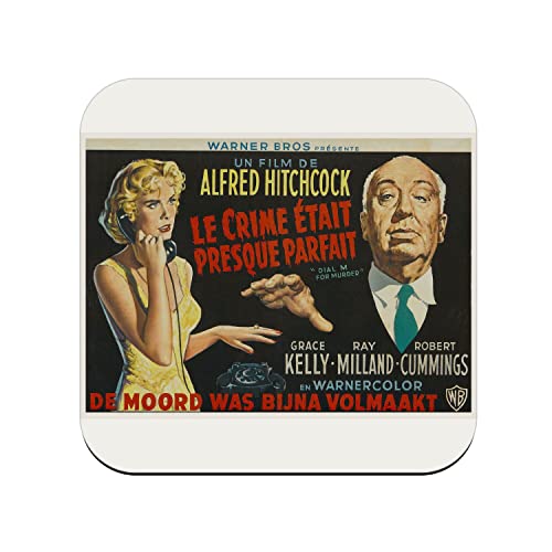 Untersetzer aus Kork – Altes englisches Filmplakat Das Verbrechen war fast perfekt Retro Kino Poster Vintage – 1 Einheit (95 x 95 mm) von Fabulous