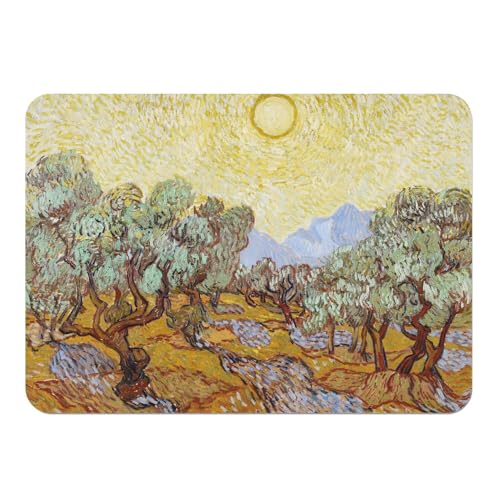 Van Gogh Tischset mit Korkuntersetzer aus Kork, Ölbäume, Post-Impressionismus, groß, 39,5 x 28,5 cm von Fabulous