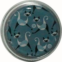 15Ml Rundes Schraub-Top Handgemachte Dekorative Blechringe Ohrringe Pillendose Mints Andenken Geschenk Blechdose Mid Century Art Retro Schwarze von FabulousBitsandBobs