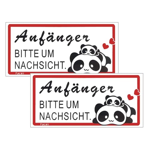 Facaii 2st Fahranfänger Auto Magnetschild, Bitte um Nachsicht!20 x 10 cm Anfänger Fahranfänger Magnetaufkleber PKW Schild Facaii 2st Fahranfänger Auto Magnetschild, Bitte um Nachsicht!20 x 10 cm Anfänger Fahranfänger Magnetaufkleber PKW Schild von Facaii