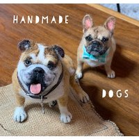 Mittelgroße Benutzerdefinierte Gefilzte Hundeskulptur/Replik Hundeportrait Mittelgroße Benutzerdefinierte Gefilzte Hundeskulptur/Replik Hundeportrait von FacciDesigns