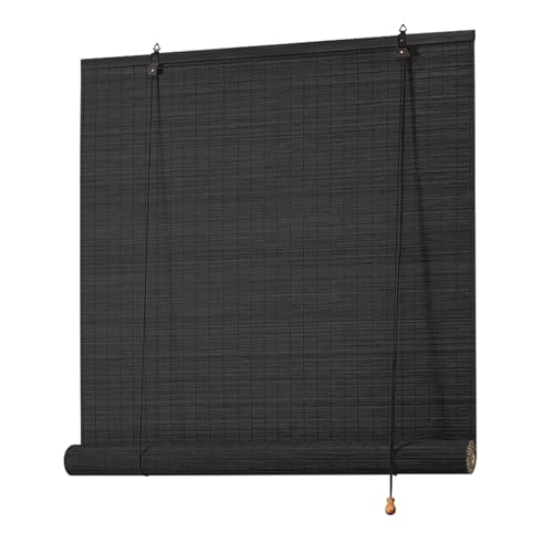 Balkon Bambusrollo Outdoor Lichtfilternder Rollos Bambus Sonnenschutz Sichtschutz Bambus Rollo 55 65 75 85 95 105 110 120 130 140 150 160 170 180cm Breit Raffrollo Jalousine Für Fenster Terrassen(Blac Balkon Bambusrollo Outdoor Lichtfilternder Rollos Bambus Sonnenschutz Sichtschutz Bambus Rollo 55 65 75 85 95 105 110 120 130 140 150 160 170 180cm Breit Raffrollo Jalousine Für Fenster Terrassen(Blac von FaccioneerZ