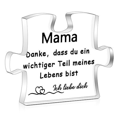 Faccito Acryl Geschenk für Mama Acrylblock Puzzle Geschenk von Tochter Sohn Dankeschön Geschenk von Kinder Mutter Geschenkidee für Weihnachten Geburtstagsgeschenk Muttertagsgeschenk von Faccito