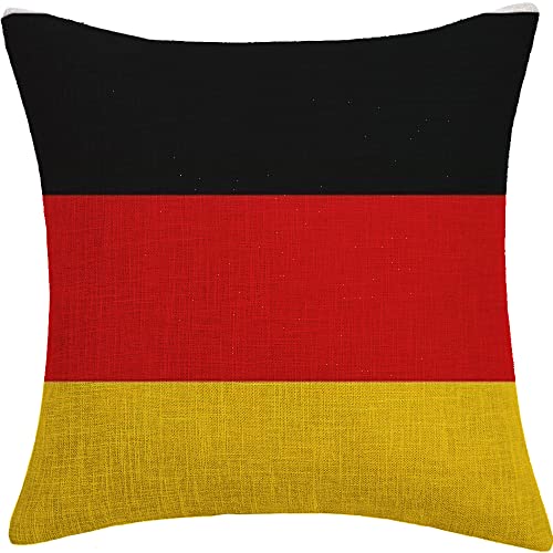 Flagge von Deutschland, Kissenbezüge, 45 x 45 cm, Kissenbezüge, doppelseitig, maschinenwaschbar, abnehmbar, Tennessee State Lover, unsichtbarer Reißverschluss, Farbe: Flagge von Deutschland von FaceYee