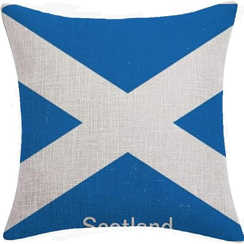 Flagge von Schottland, Kissenbezüge, 45 x 45 cm, Los Angeles Dekor, abnehmbar, doppelseitig, Farbe: Flagge von Schottland von FaceYee