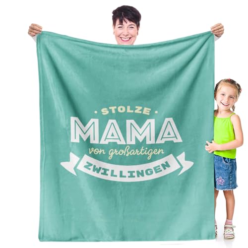 Babygeschenk zur Geburt - Kuscheldecke (130x150cm) - Geburtsgeschenk, Babyparty und Taufe von Junge Decke Weich Flauschig - Stolze Mama von Einem fantastischen Sohn von Facepot