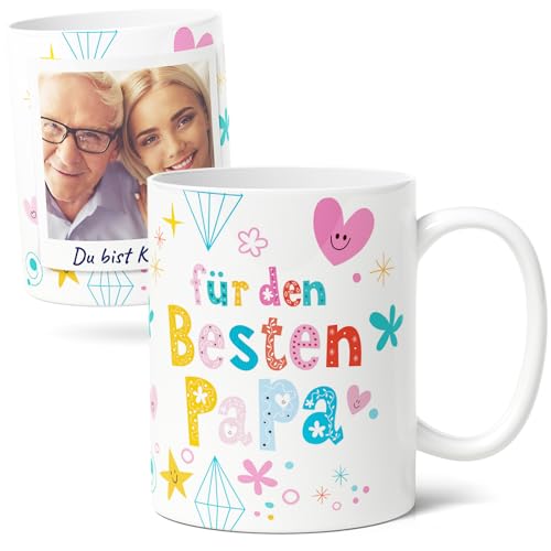 Bester Papa Geschenk Tasse (300ml) - Perfekte Geschenkidee für den besten Papa, Personalisiert mit Bild & Widmung - Einzigartige Geschenkidee zum Vatertag, Geburtstag oder Dankeschön von Facepot